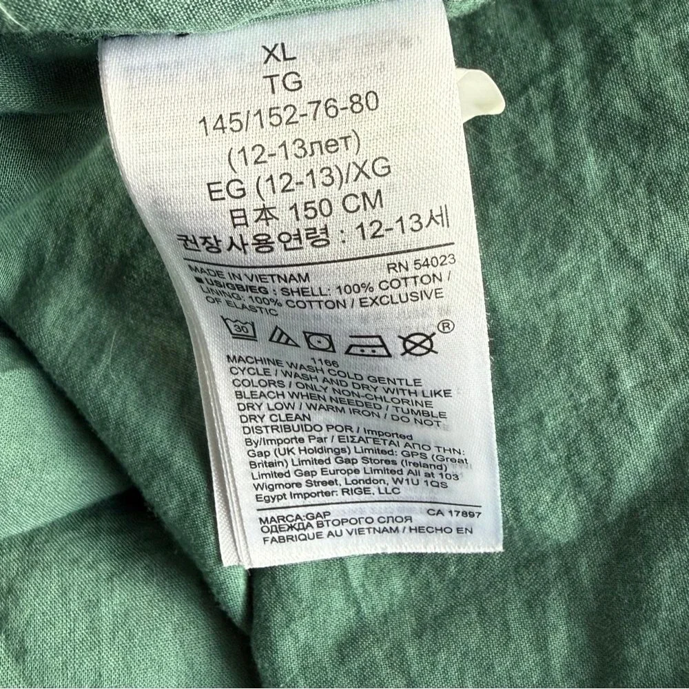 GAP Girls Floral Tank Dress Size 12 XL, 100% Cotton